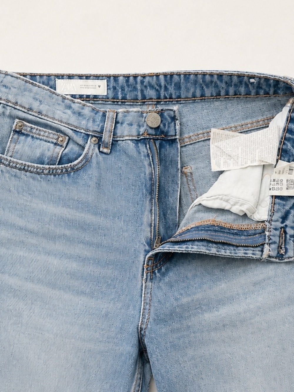 Zara Light Blue Straight-Leg Men's Jeans - Picture 3 of 3